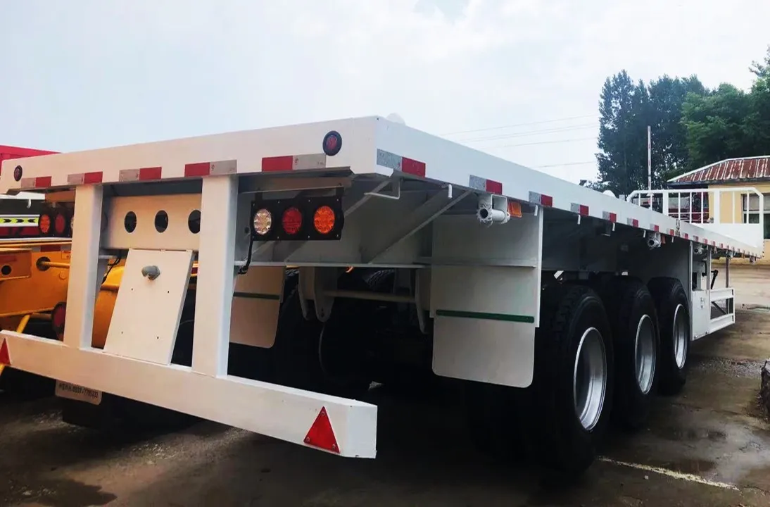 karoseri flatbed semi trailer