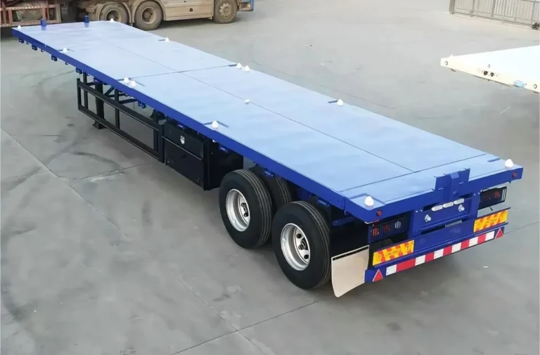 karoseri flatbed semi trailer